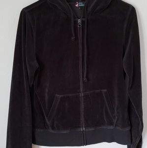 Velour Zip-Up Hoodie